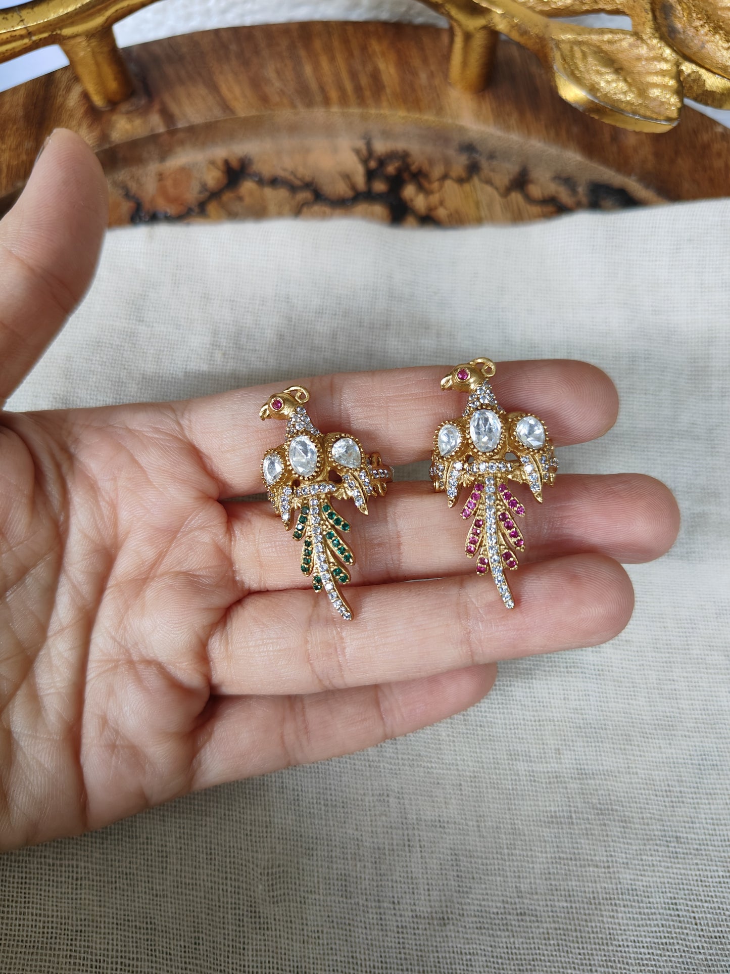 Peacock Glam Ring