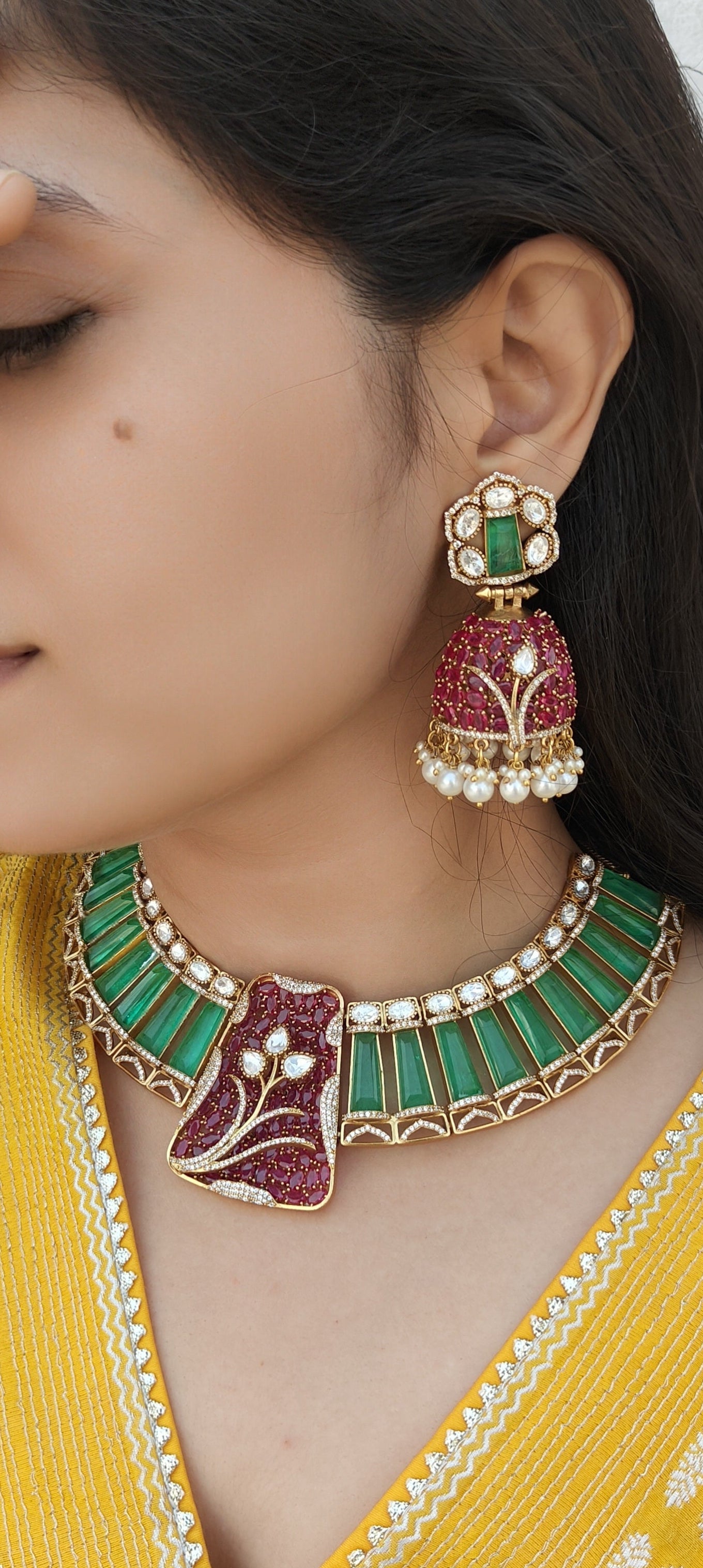 Heritage Meenakari Statement Choker