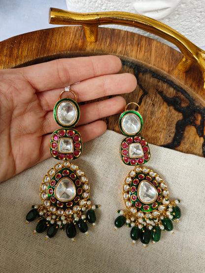 Pachi Kundan Bela Jhumka