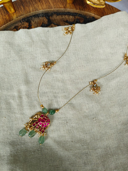 Elephant Charm Necklace Set