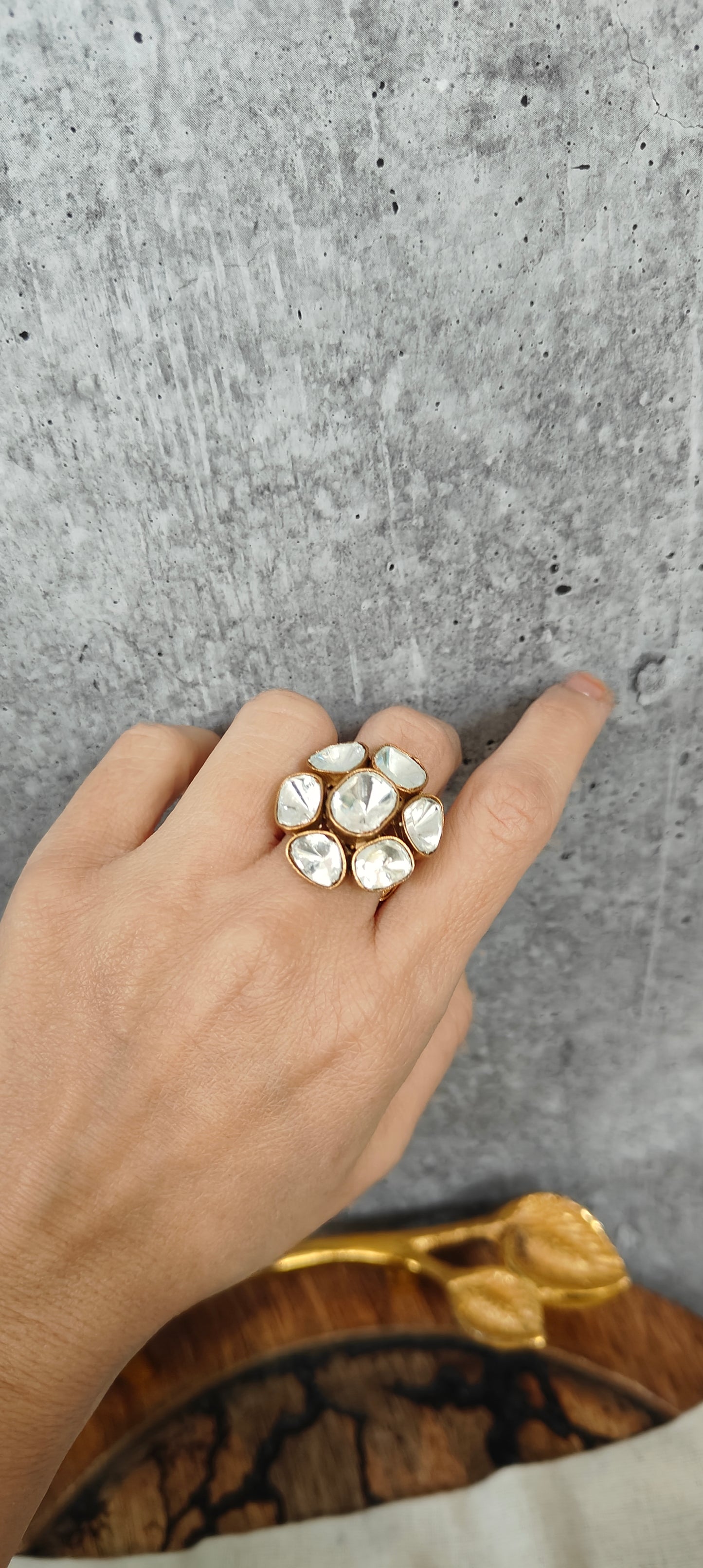Saral Polki Ring