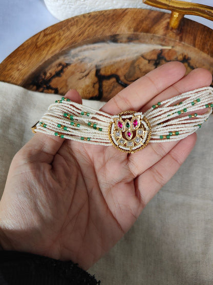 Navratna Pearl Bracelet