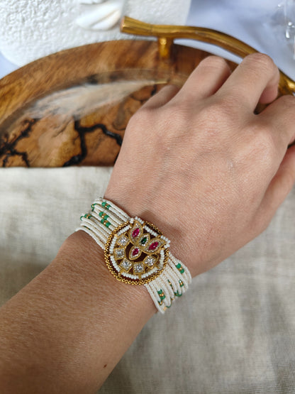 Navratna Pearl Bracelet