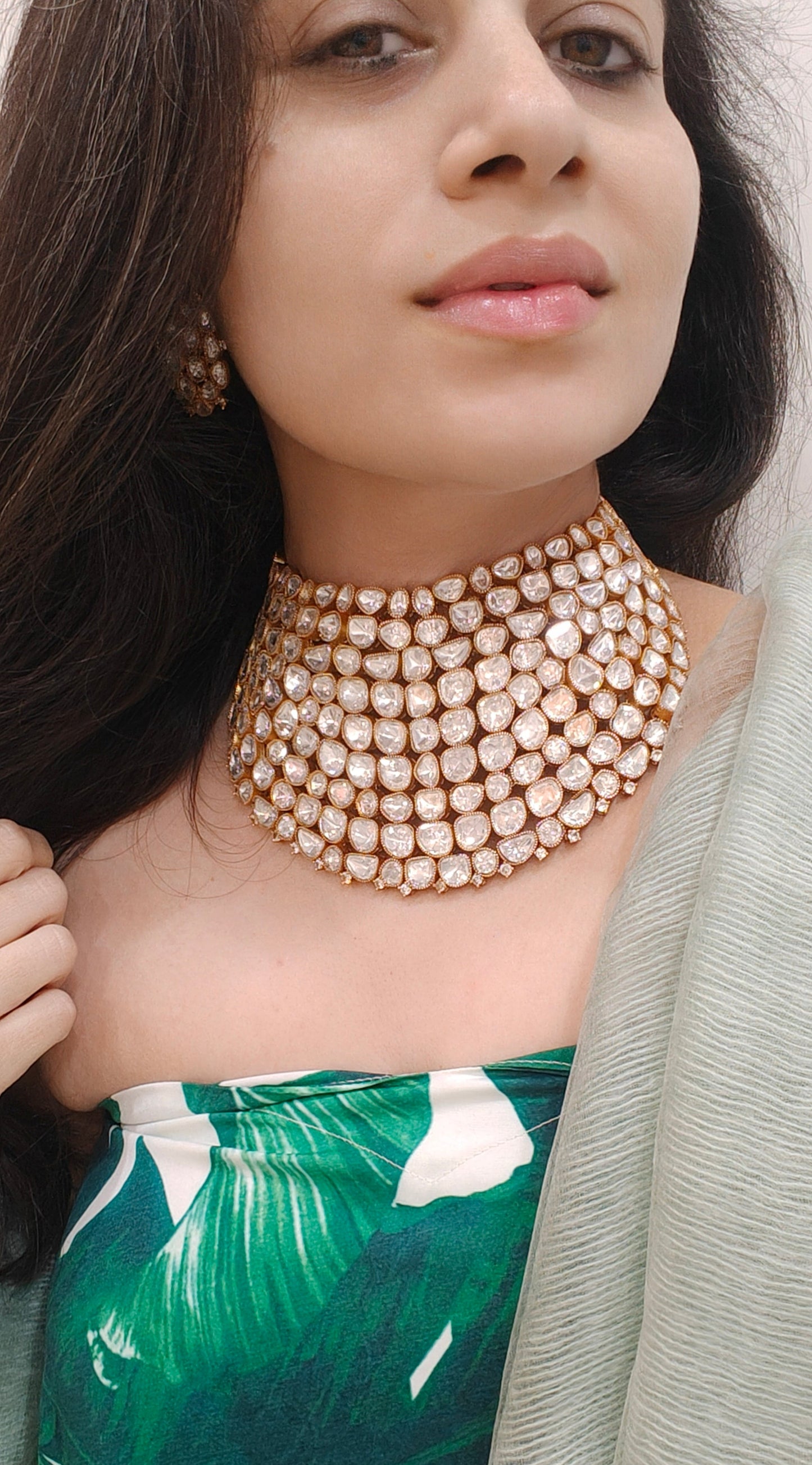 Limited Edition Sehra Uncut Polki Choker with Earrings