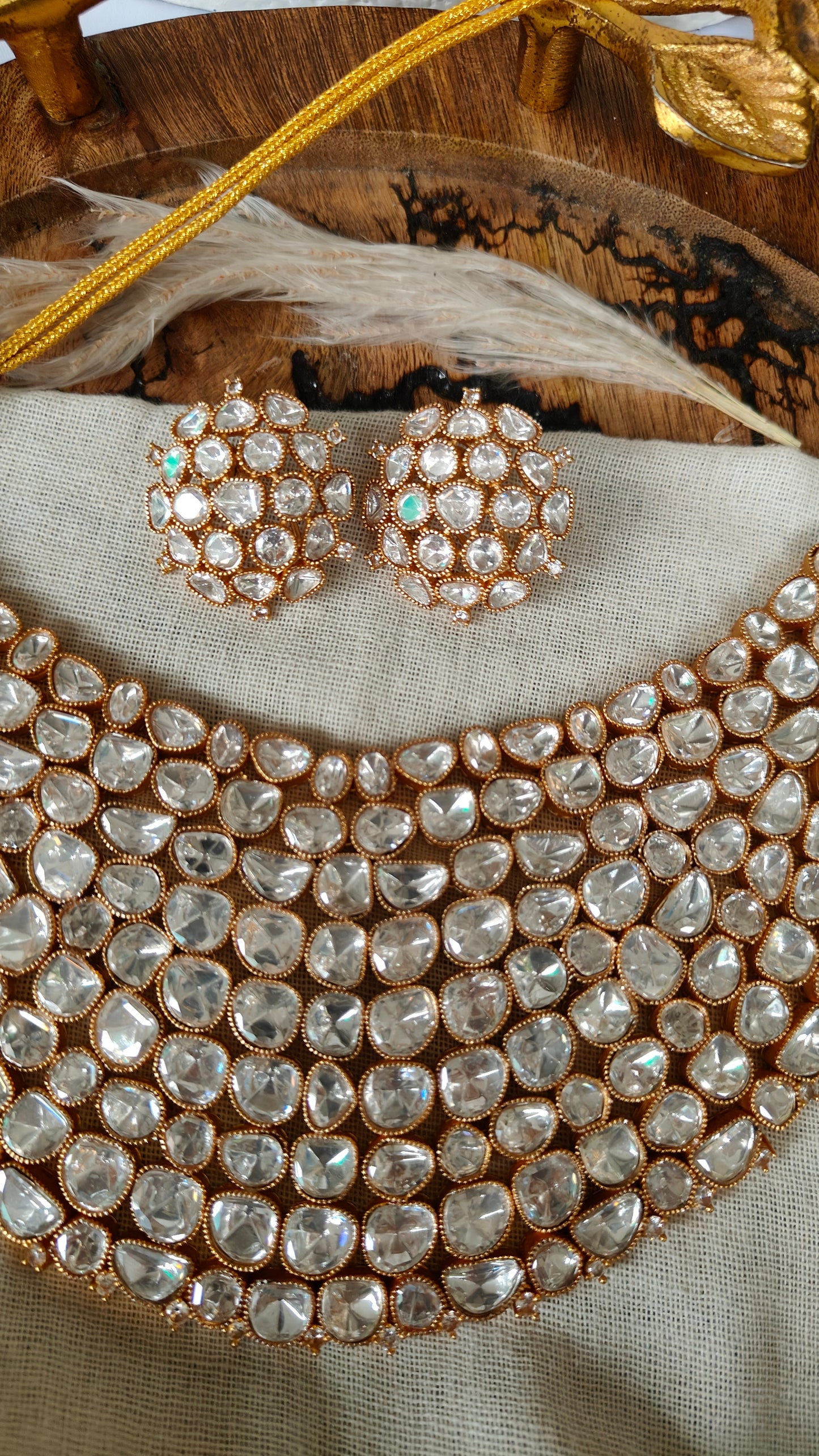 Limited Edition Sehra Uncut Polki Choker with Earrings