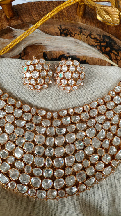 Limited Edition Sehra Uncut Polki Choker with Earrings