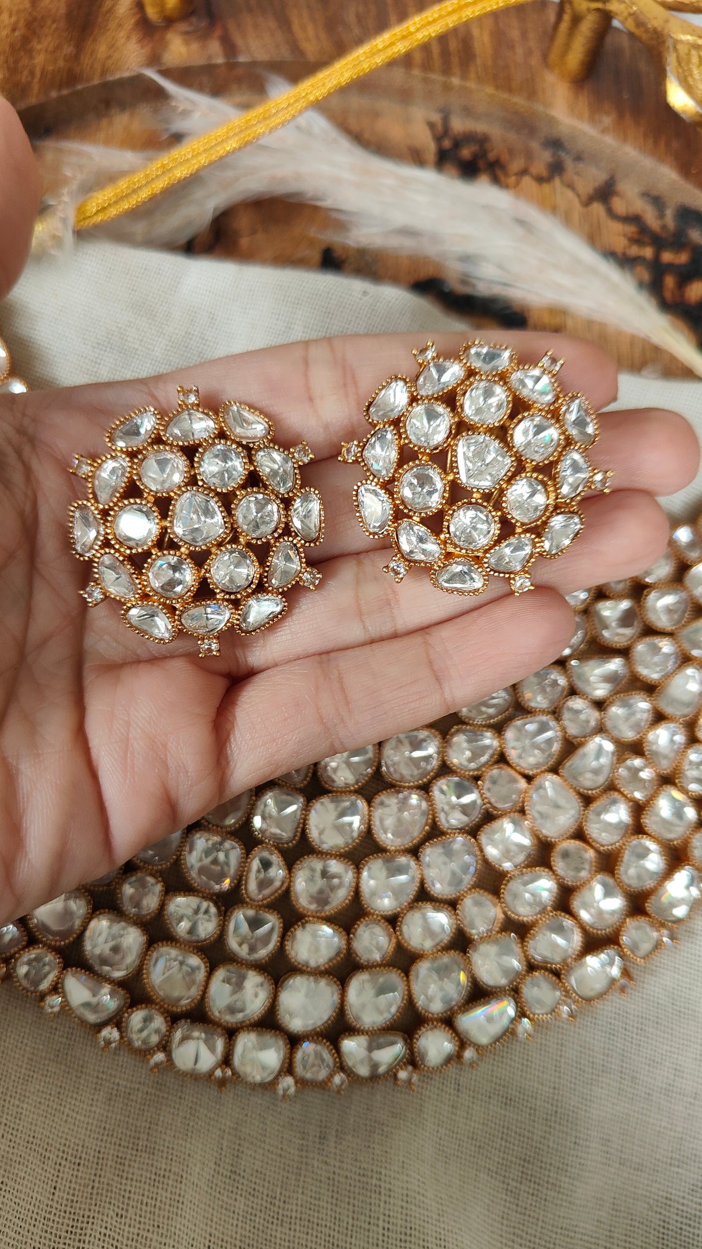 Limited Edition Sehra Uncut Polki Choker with Earrings