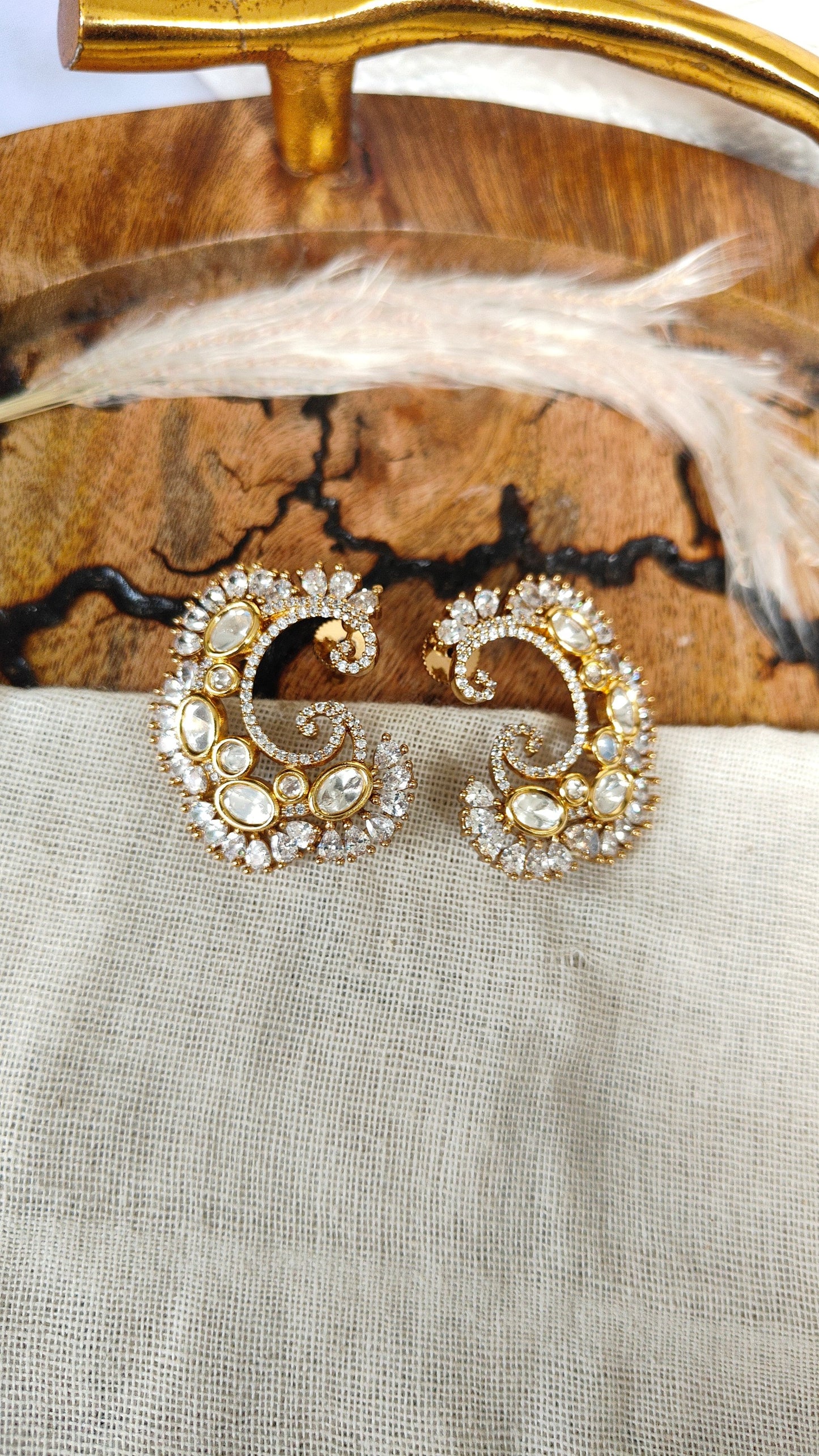 Ivory Crescent Earrings