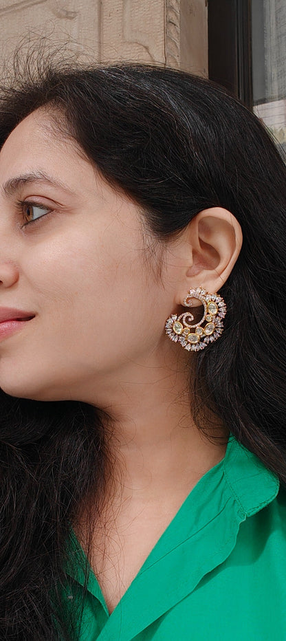 Ivory Crescent Earrings