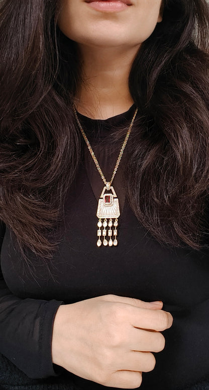 Aarohi Ruby Necklace Set