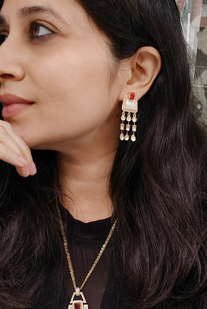 Aarohi Ruby Necklace Set