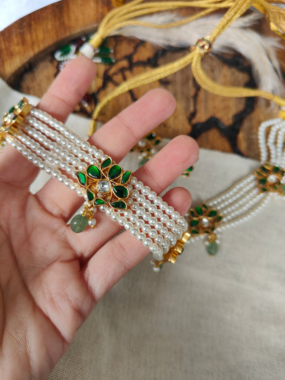Jivya Pearl Necklace Set