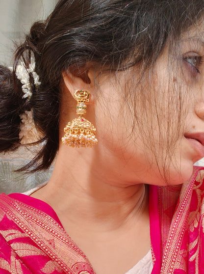 Nritya Mayura Temple Jhumkas