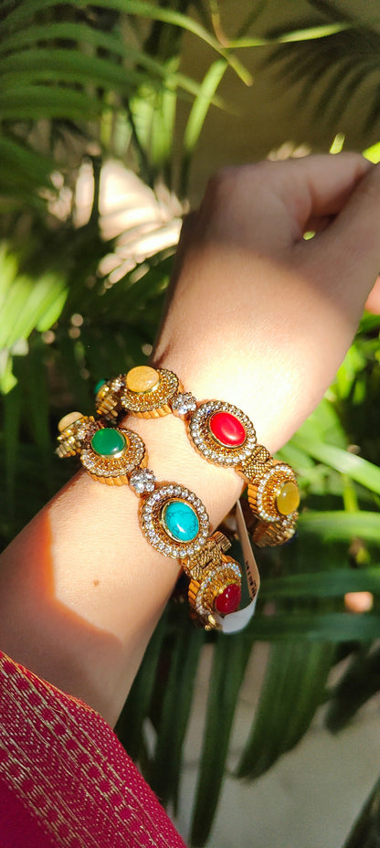 Navratna Royale Statement Bangles