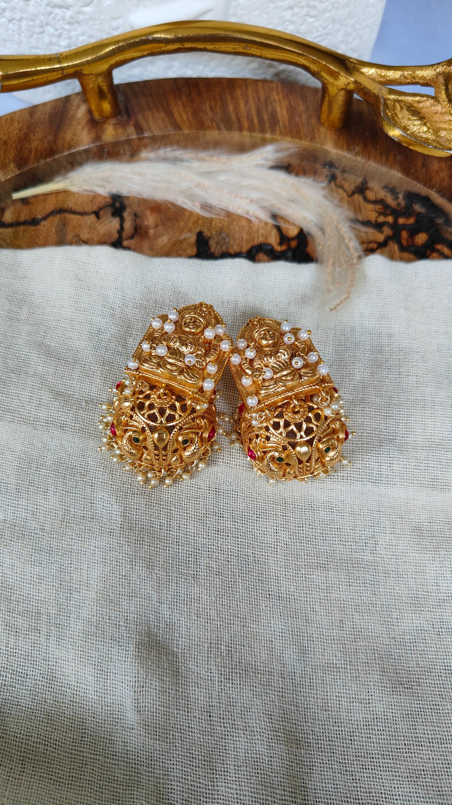Lakshmi Pearl Jhumka Earrings