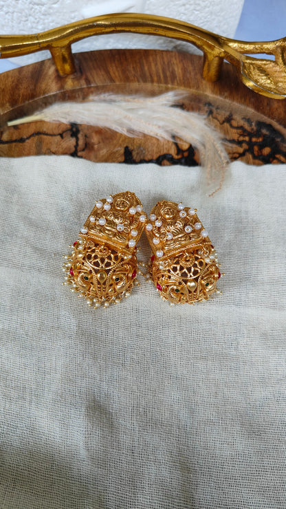 Lakshmi Pearl Jhumka Earrings