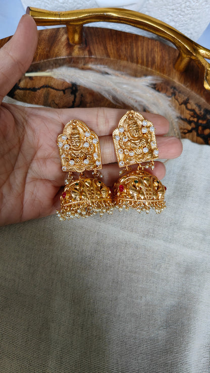 Lakshmi Pearl Jhumka Earrings