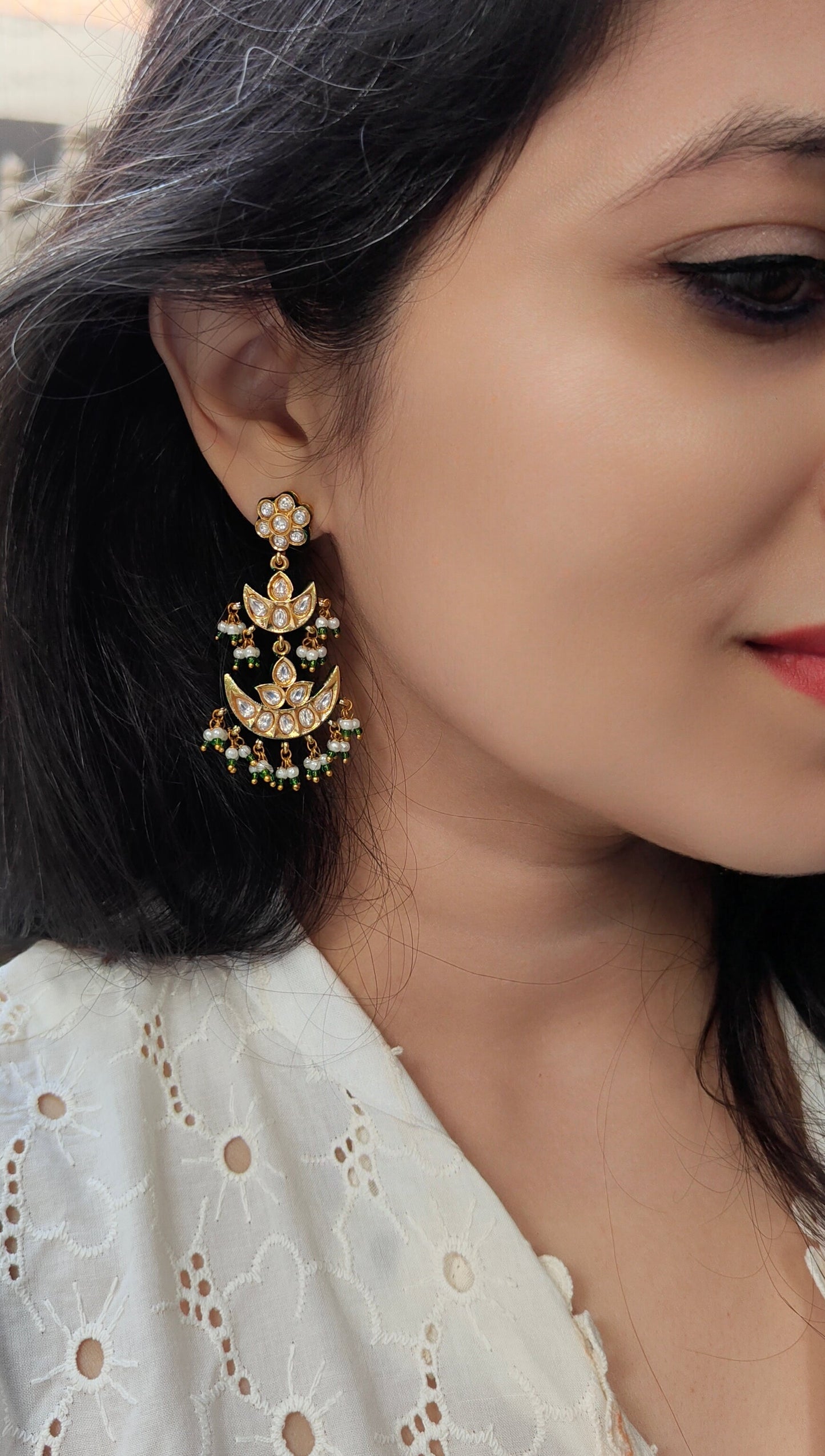 Chandrika Moissanite Danglers