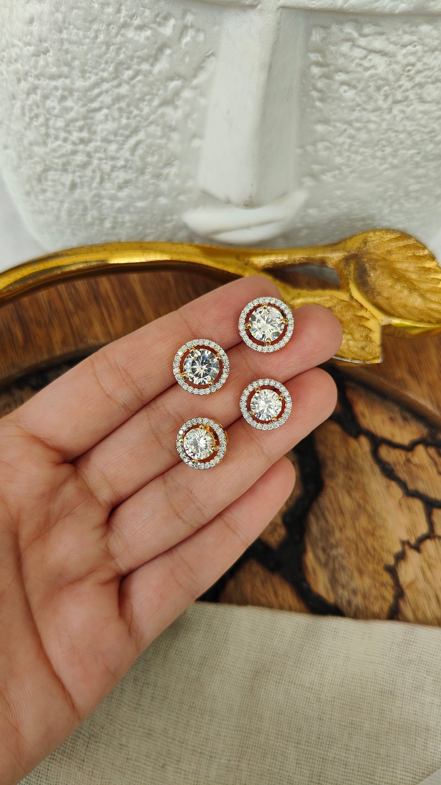 Clara Solitaire Stud Earrings