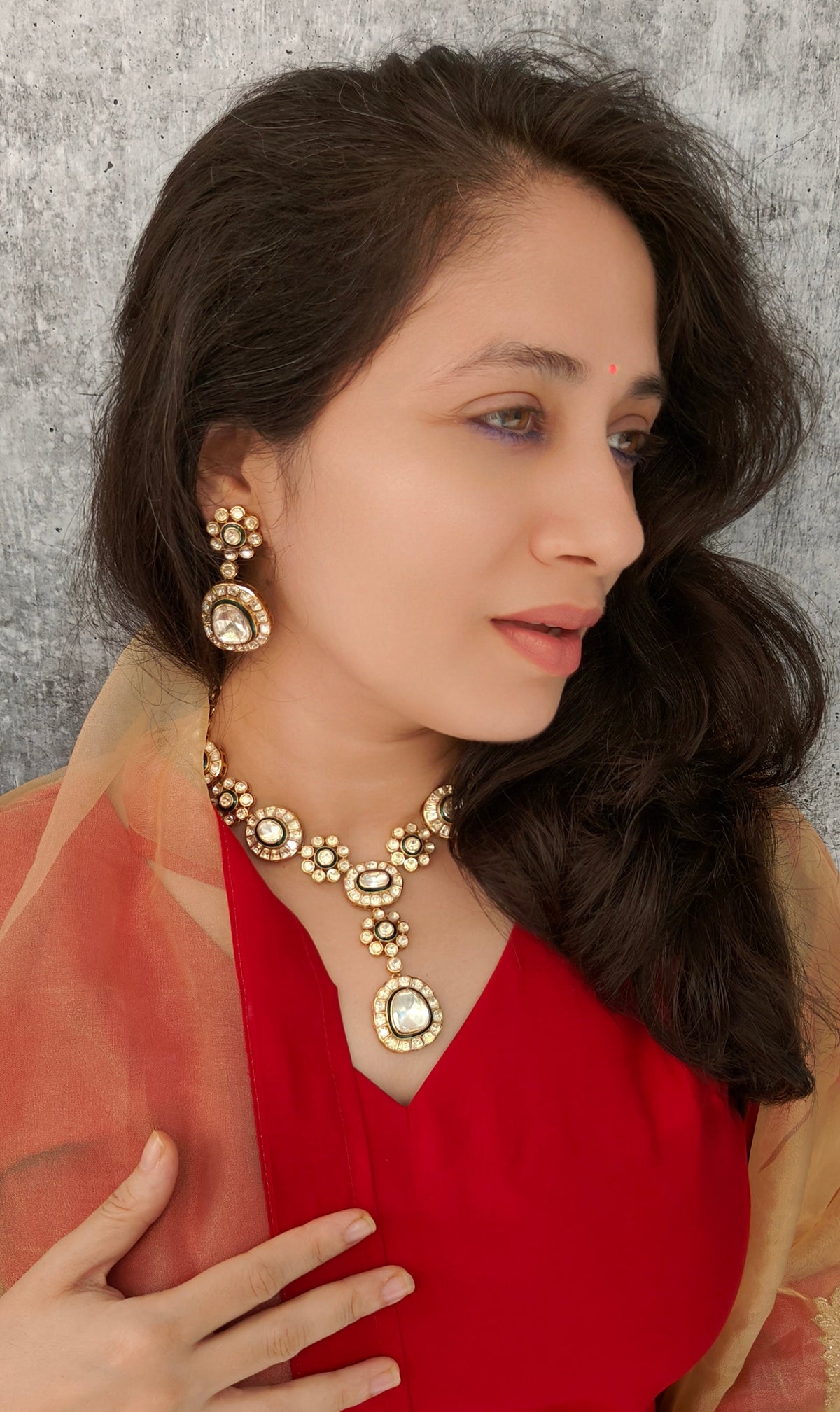 Roshni Polki Necklace Set