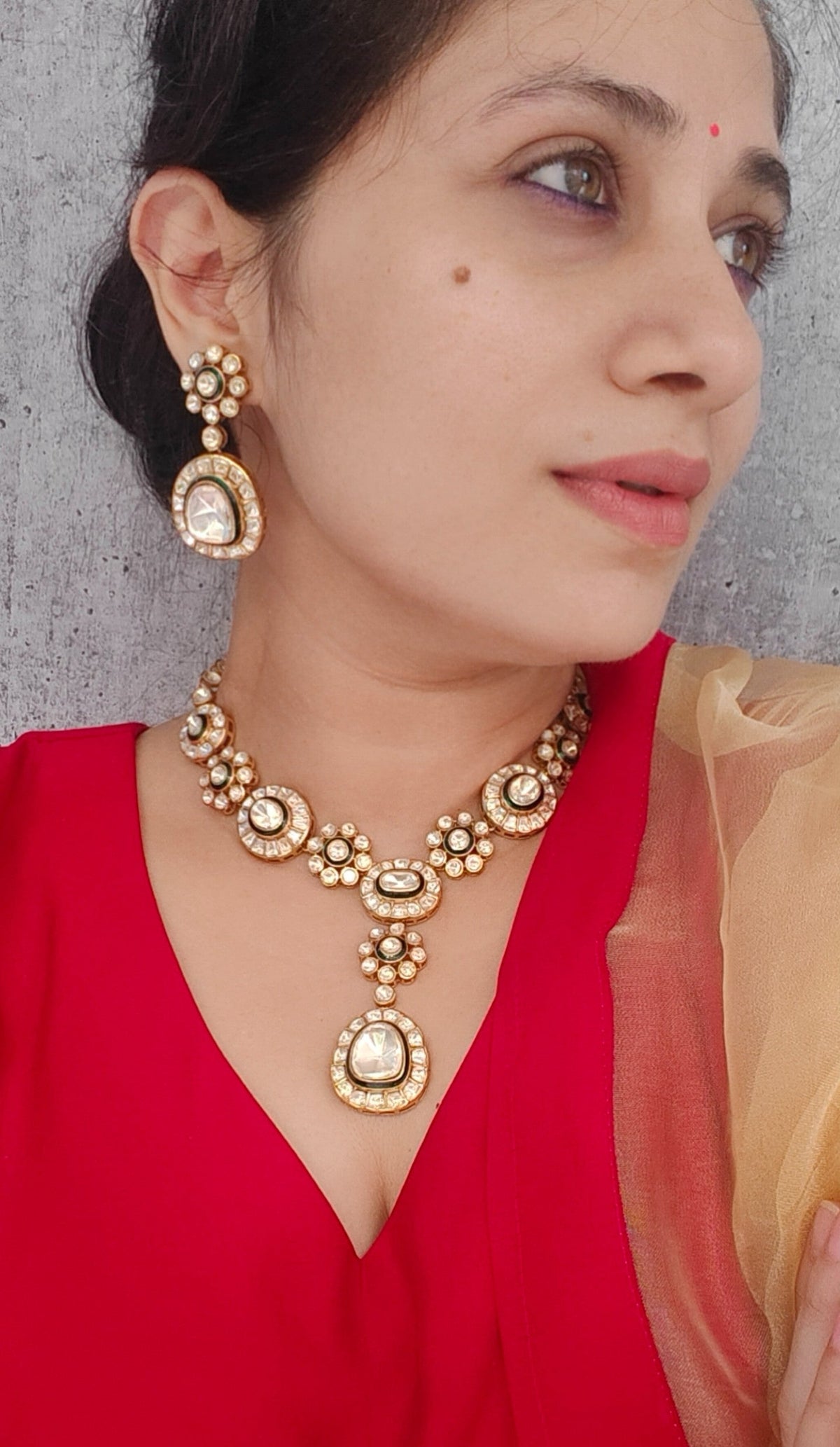 Roshni Polki Necklace Set
