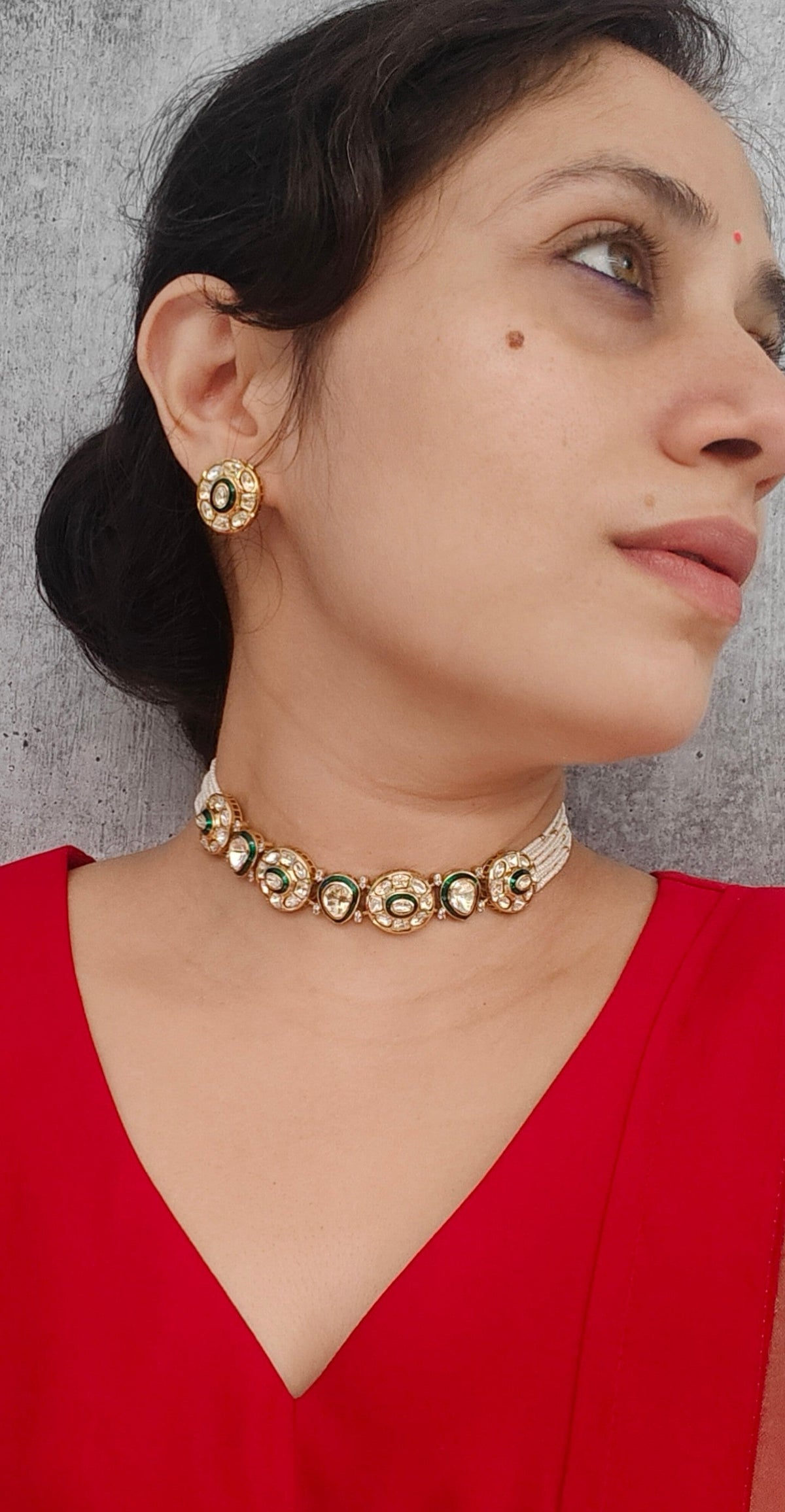 Kamala Polki Choker Necklace Set