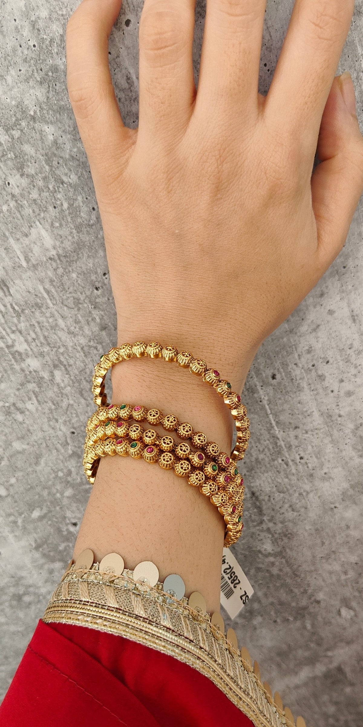 Nazaakat Floral Bangles - Set of 4