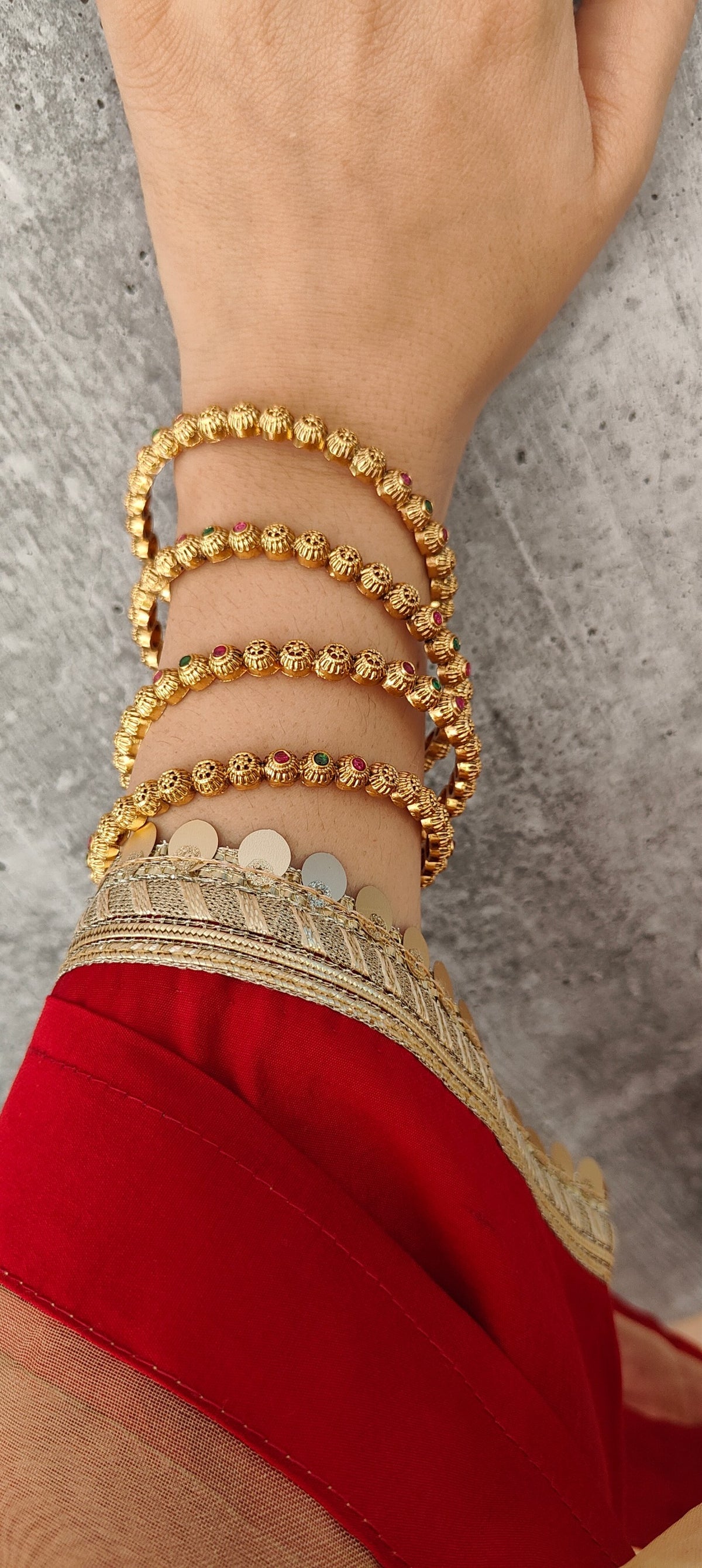 Nazaakat Floral Bangles - Set of 4