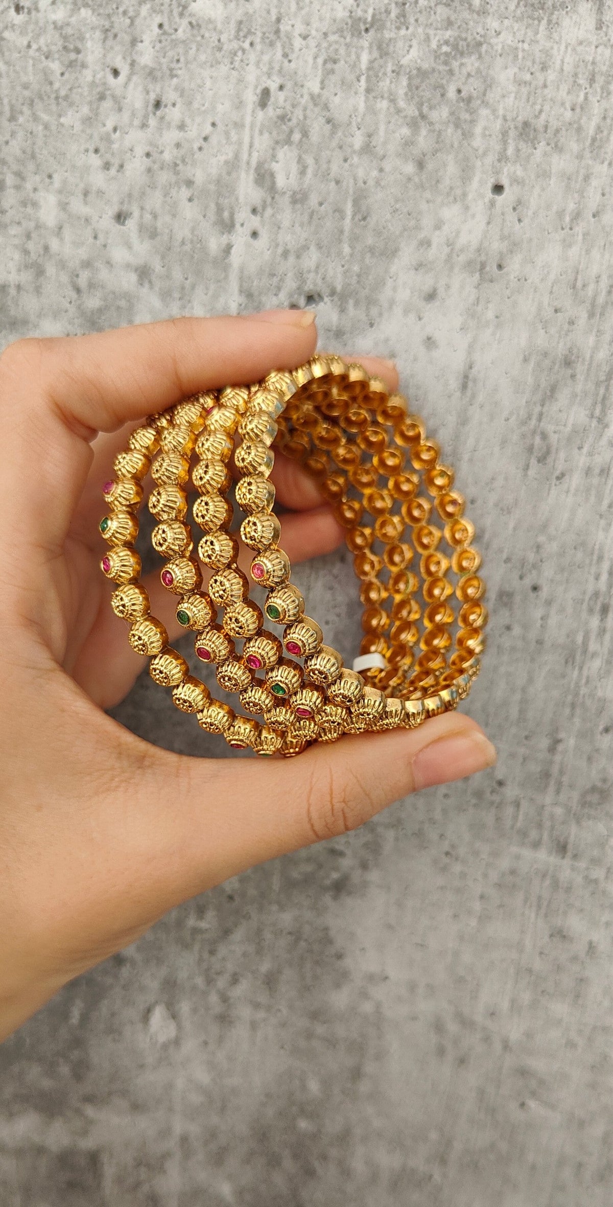 Nazaakat Floral Bangles - Set of 4