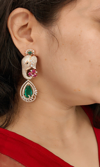 Gajraj Elephant Drop Earrings