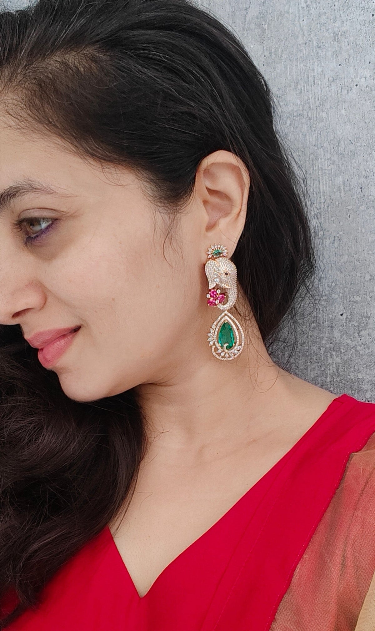 Gajraj Elephant Drop Earrings