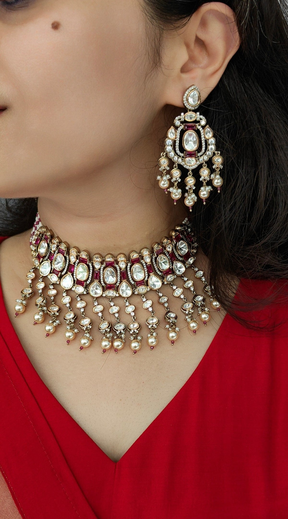 Rajkumari Polki Bridal Set