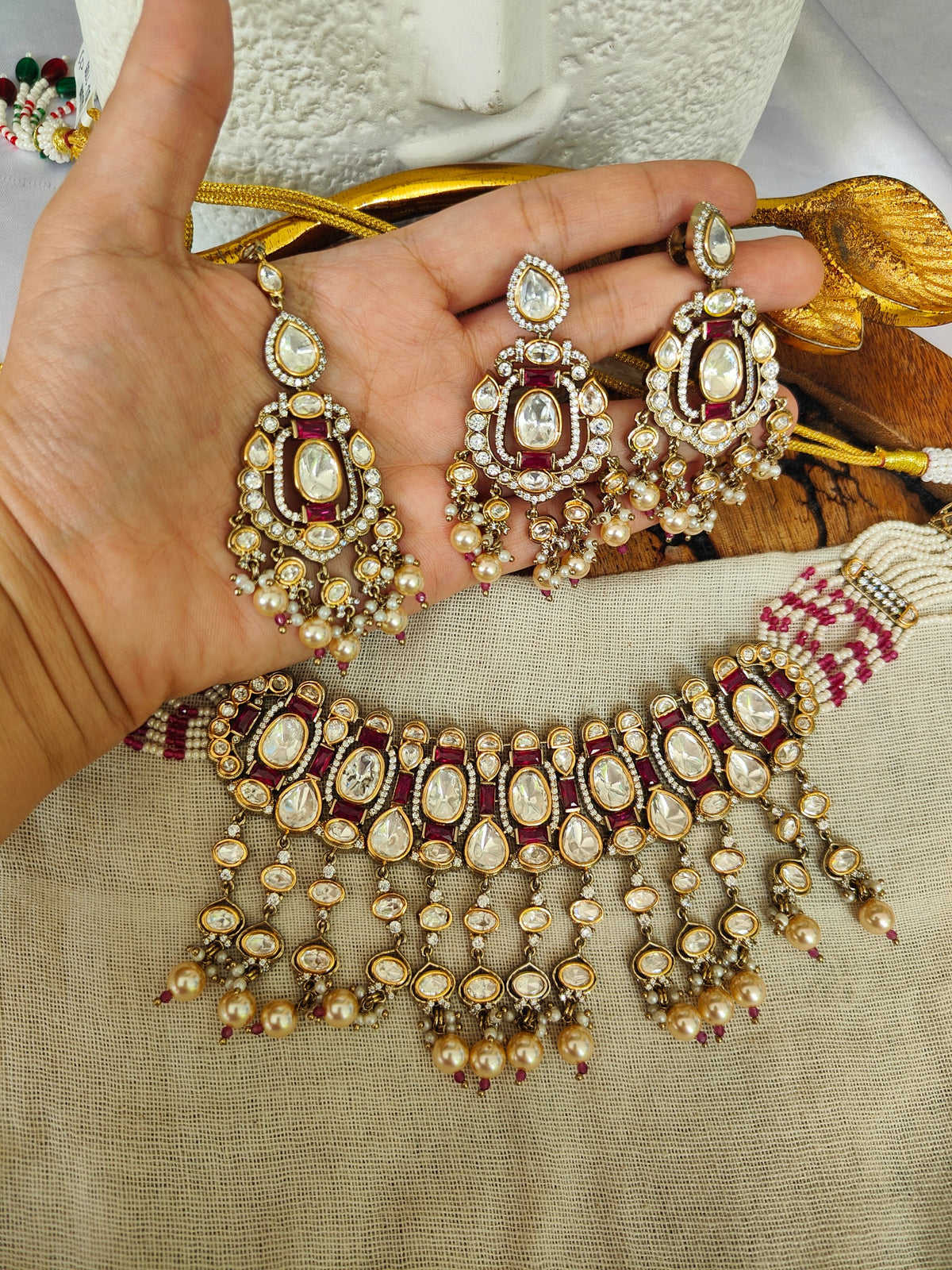 Rajkumari Polki Bridal Set
