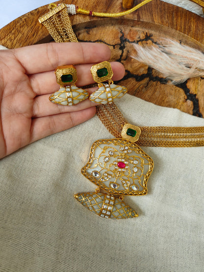 Jahanara Polki Jadau Pendant Set