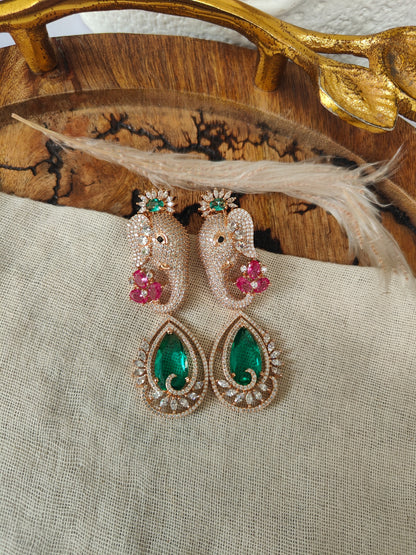 Gajraj Elephant Drop Earrings
