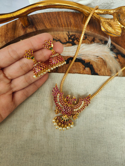 mayura-peacock-temple-jewellery-necklace-set-ruby-anantaya