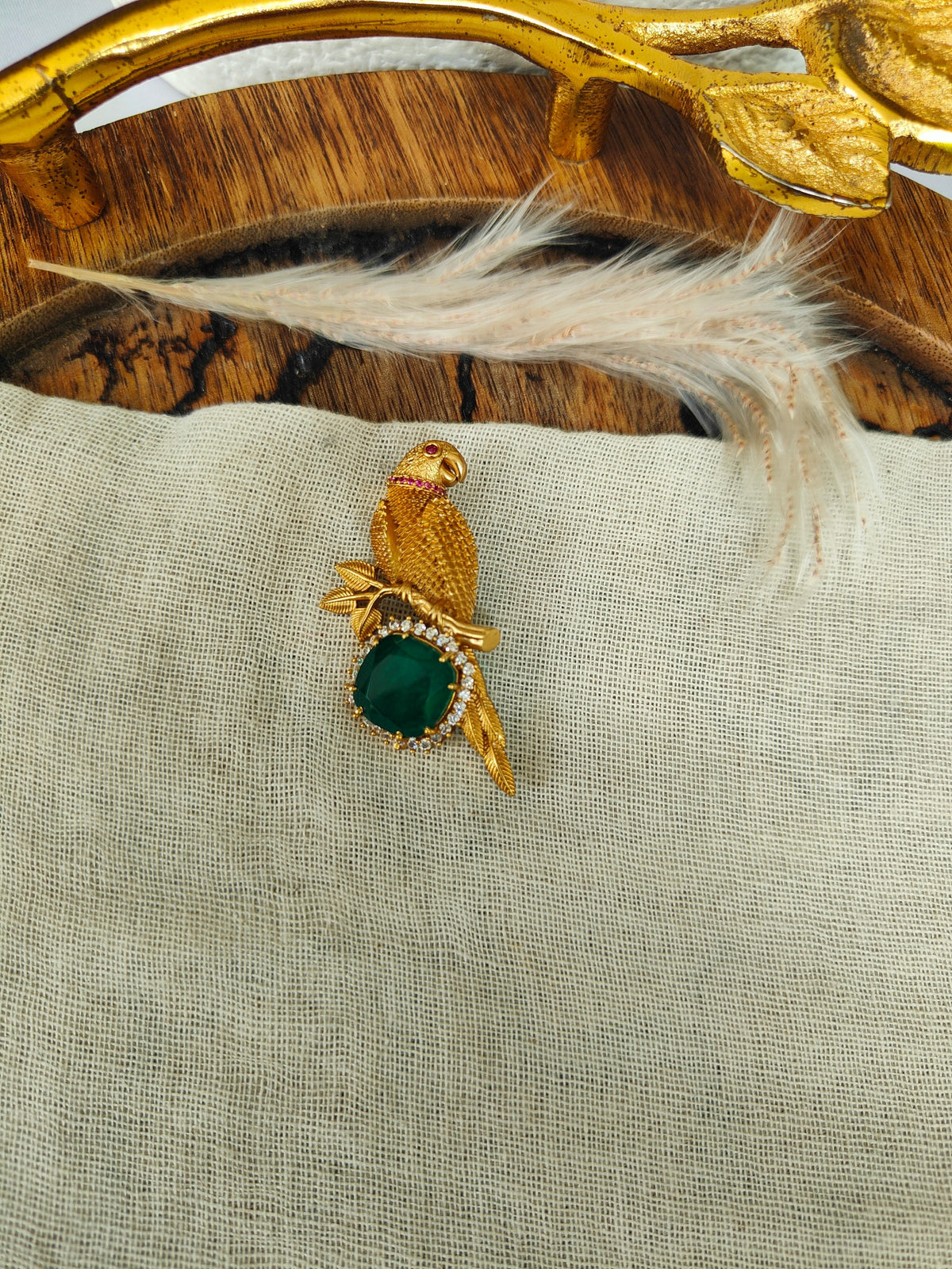 Tota parrot brooch