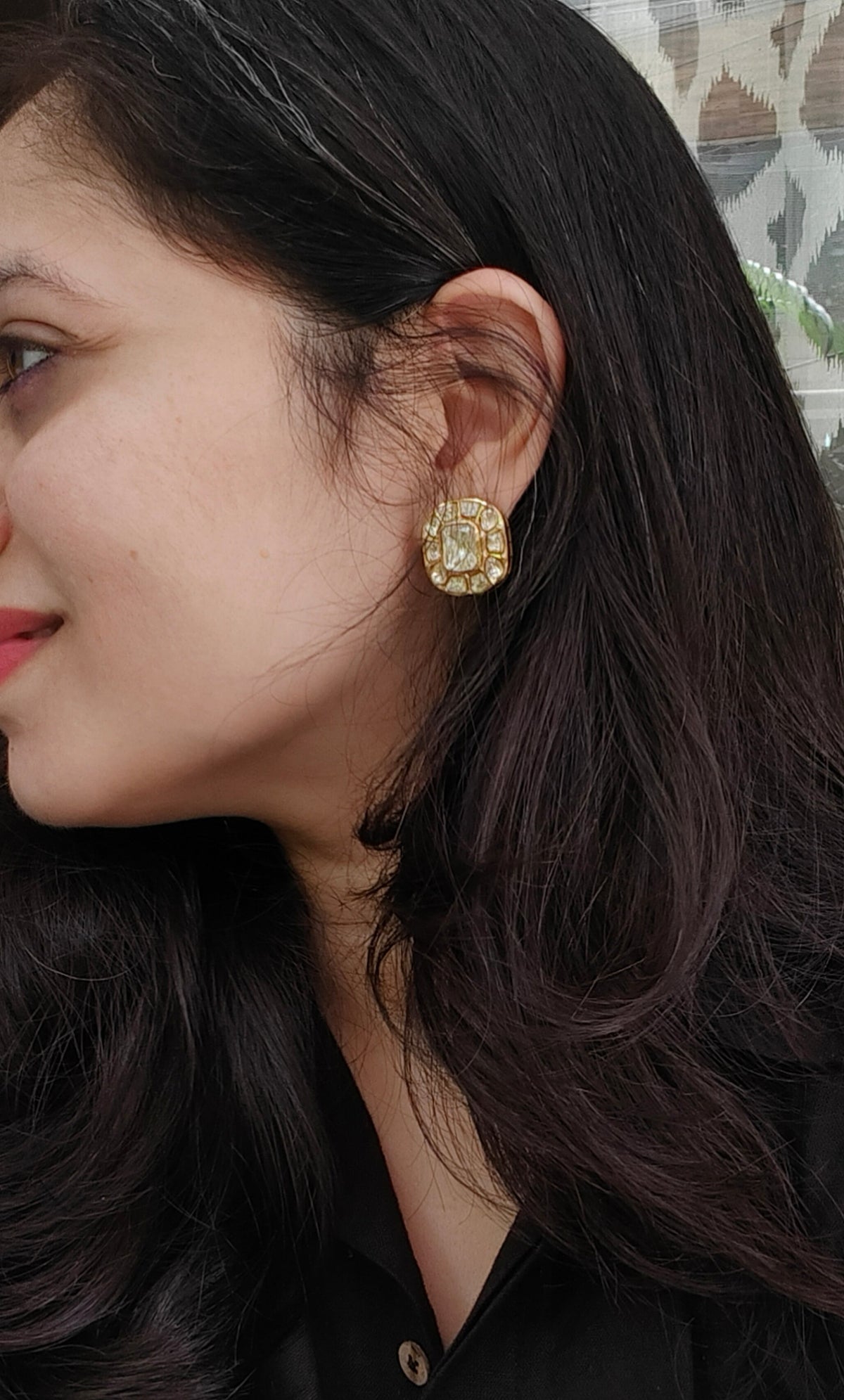 Roshni Polki Stud Earrings