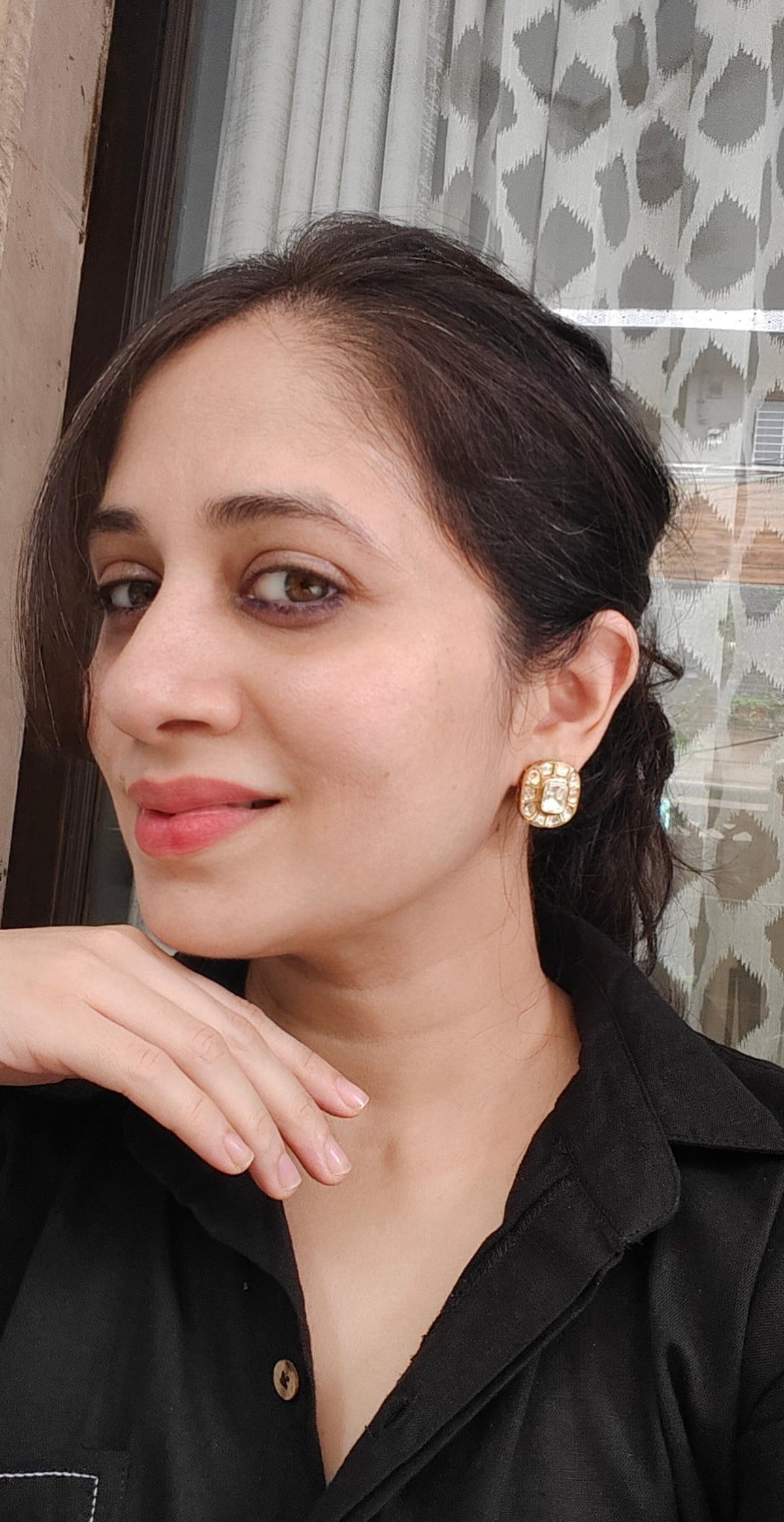 Roshni Polki Stud Earrings