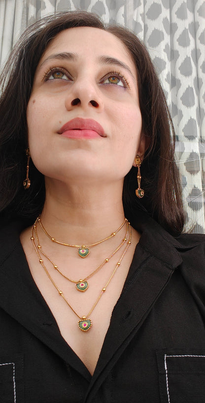 Trilok Layered Necklace Set
