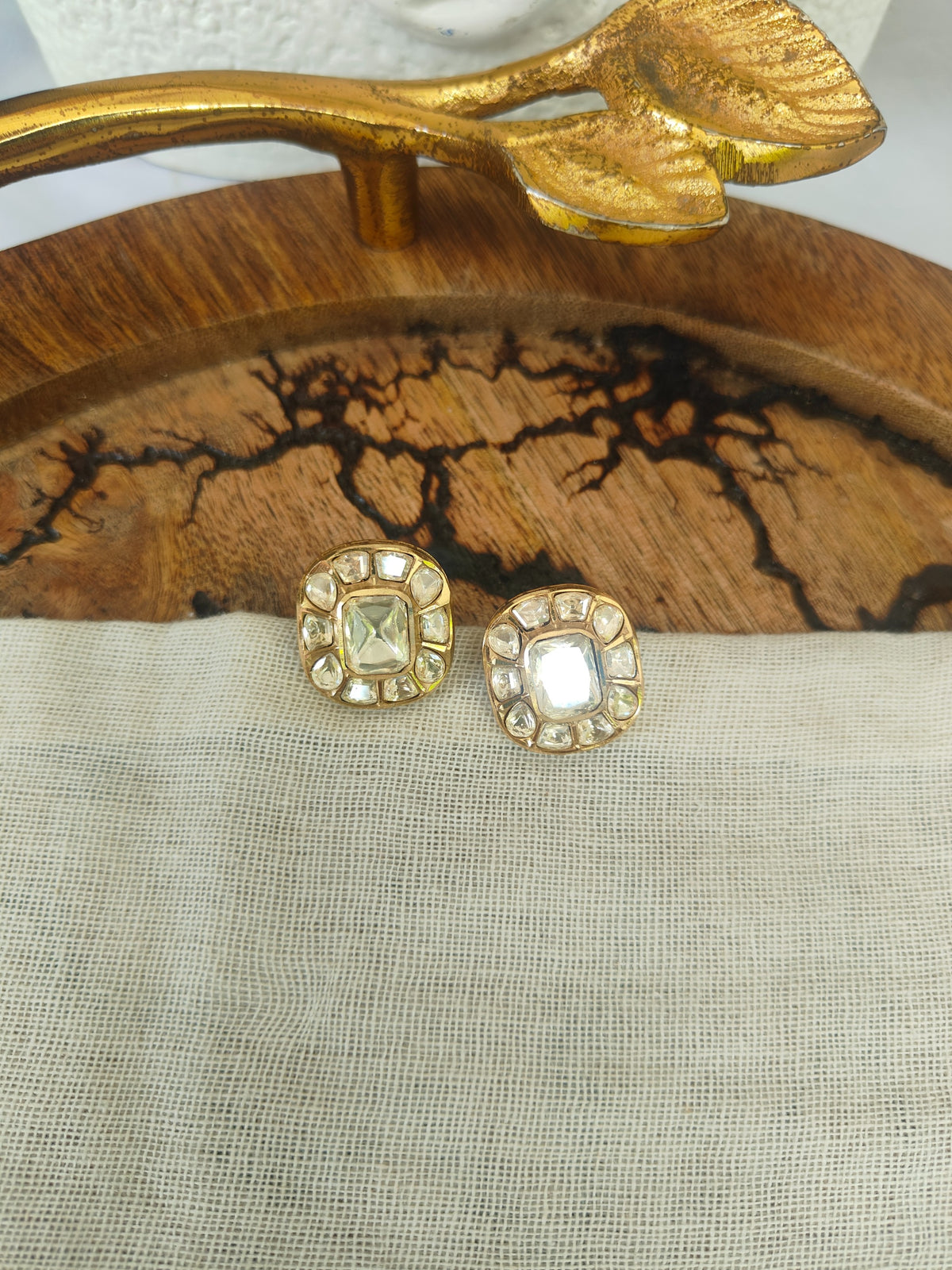Roshni Polki Stud Earrings