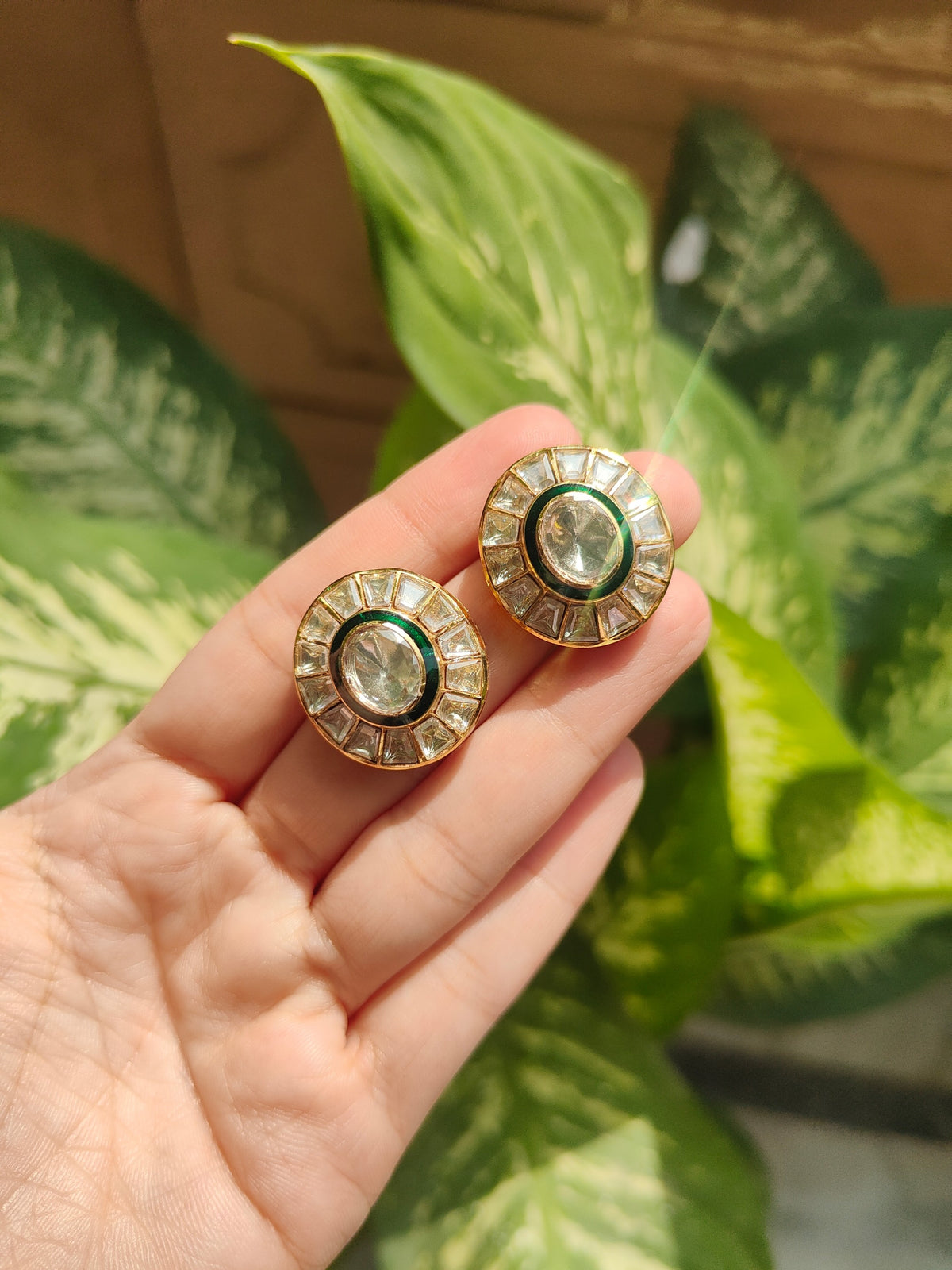 Suraj Polki Stud Earrings