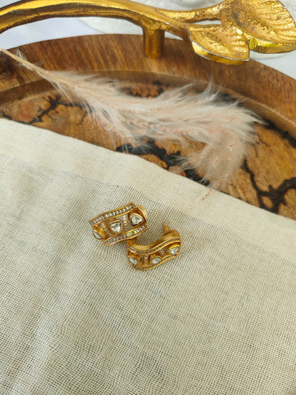 Taara Polki Half Hoop Earrings