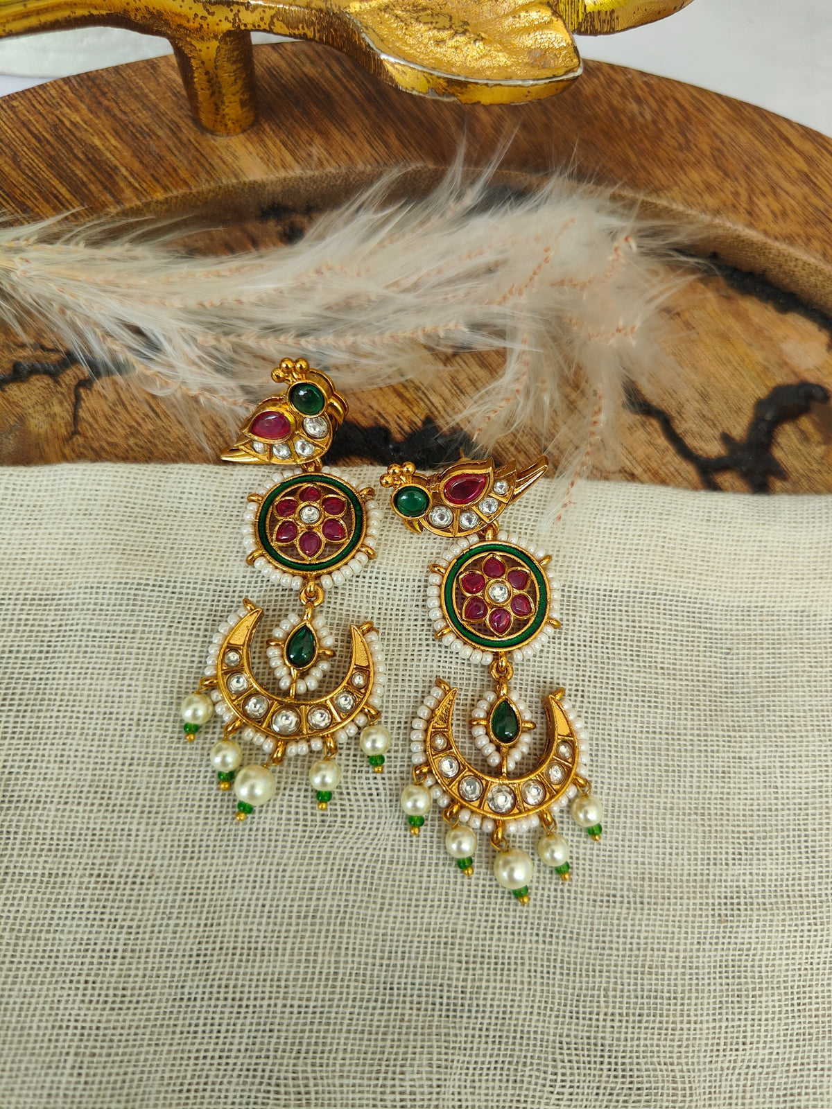 Panchi Chandbali Earrings