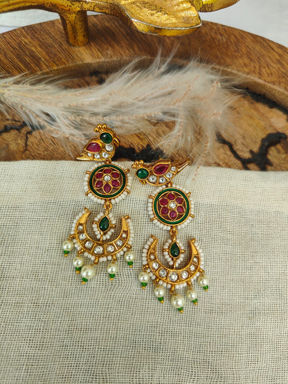Panchi Chandbali Earrings