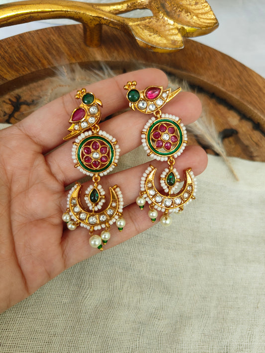 Panchi Chandbali Earrings
