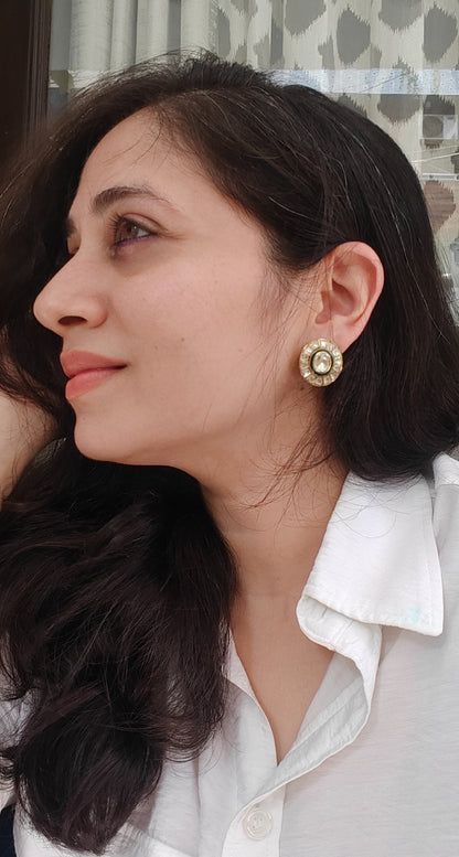 Suraj Polki Stud Earrings