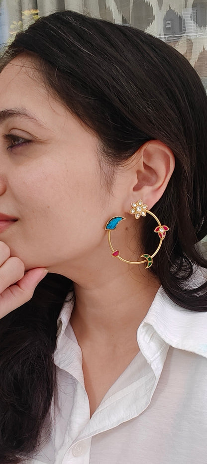 Chaand Tara Open Hoop Earrings