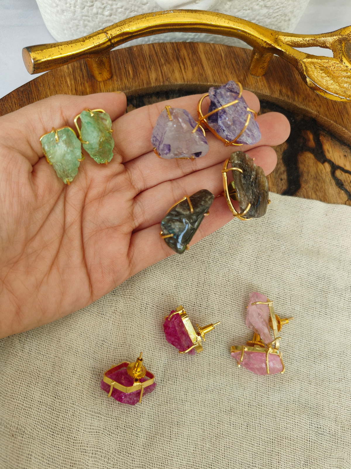 Agate Stone Studs