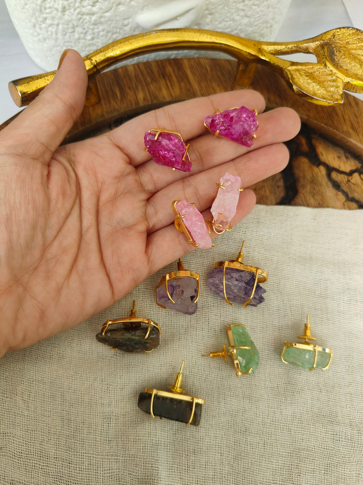 Agate Stone Studs